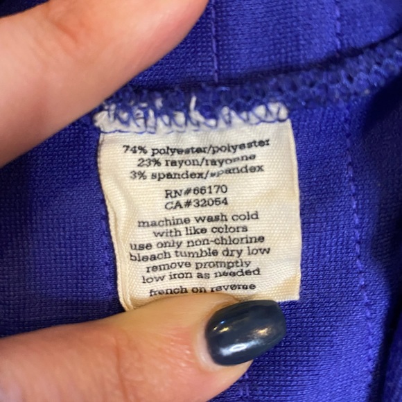 Silence + noise Blue/Purple Pencil skirt Front Zipper - Picture 4 of 4